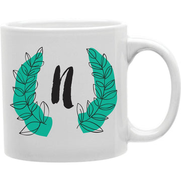 N Coffee Mug  Coffee and Tea Ceramic  Mug 11oz