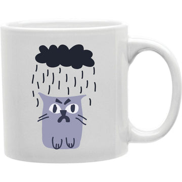 Rain Cat Print Mug  Coffee and Tea Ceramic  Mug 11oz
