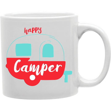 Happy Camper 2 Mugs  Coffee and Tea Ceramic  Mug 11oz