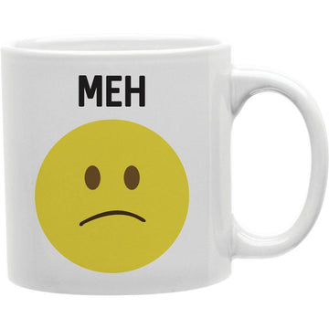 Meh Emoji Coffee Mug  Coffee and Tea Ceramic  Mug 11oz