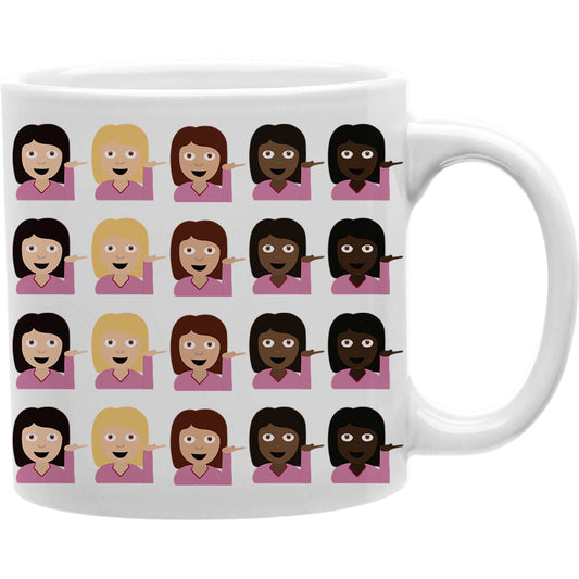 girl 4 collage Emoji coffee mug