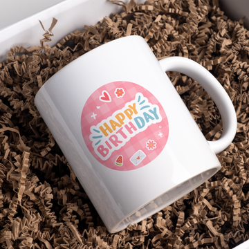 Happy Birthday Coffee and Tea Ceramic Mug 11oz
