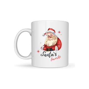 Santa's Favorite Coffee and Tea Ceramic Mug 11oz