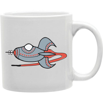 Rocket Print Mug  Coffee and Tea Ceramic  Mug 11oz