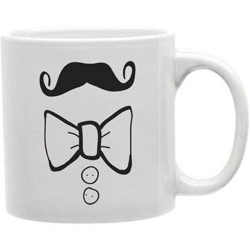 Mustache & Tie   Coffee and Tea Ceramic  Mug 11oz