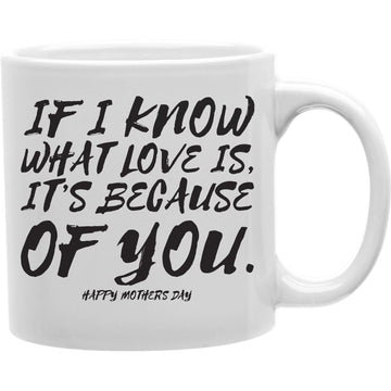 If I Know What Love Is Its Because Of You Happy Mothers Day Coffee Mug Coffee and Tea Ceramic  Mug 11oz