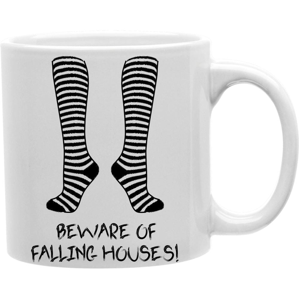 Beware Of Falling Houses Halloween Mug  Coffee and Tea Ceramic  Mug 11oz
