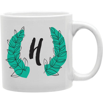 H Coffee Mug  Coffee and Tea Ceramic  Mug 11oz