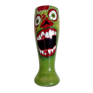 Zombie Face Halloween Pilsner Beer Glass 20 oz.