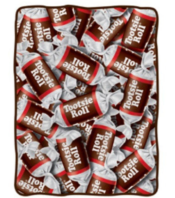 Tootsie Roll Candy Print Fleece Blanket 50x60