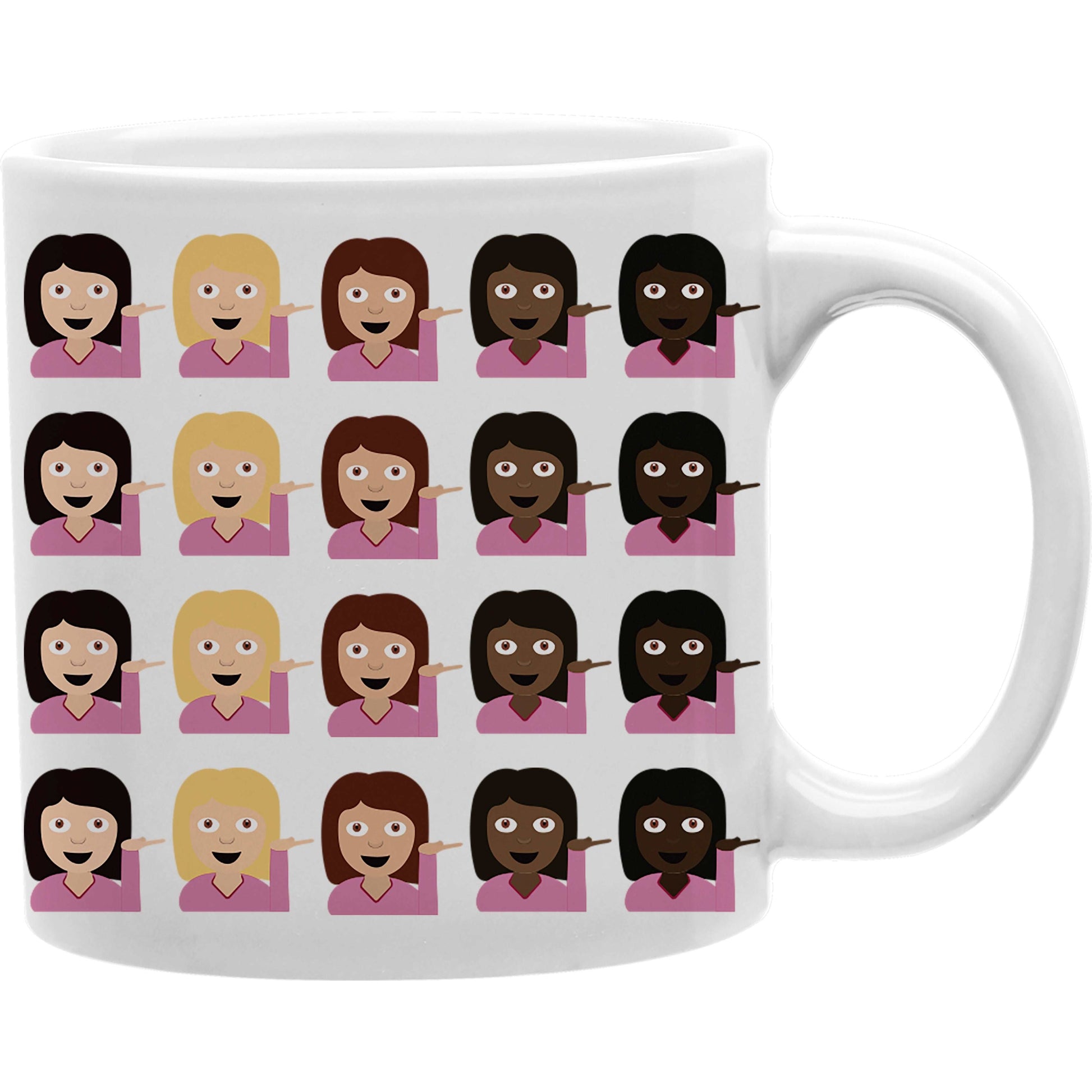 girl 4 collage Emoji coffee mug