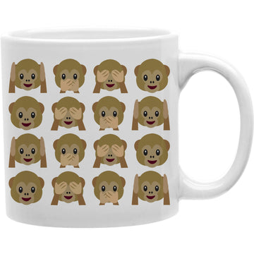 monkey collage Emoji coffee mug