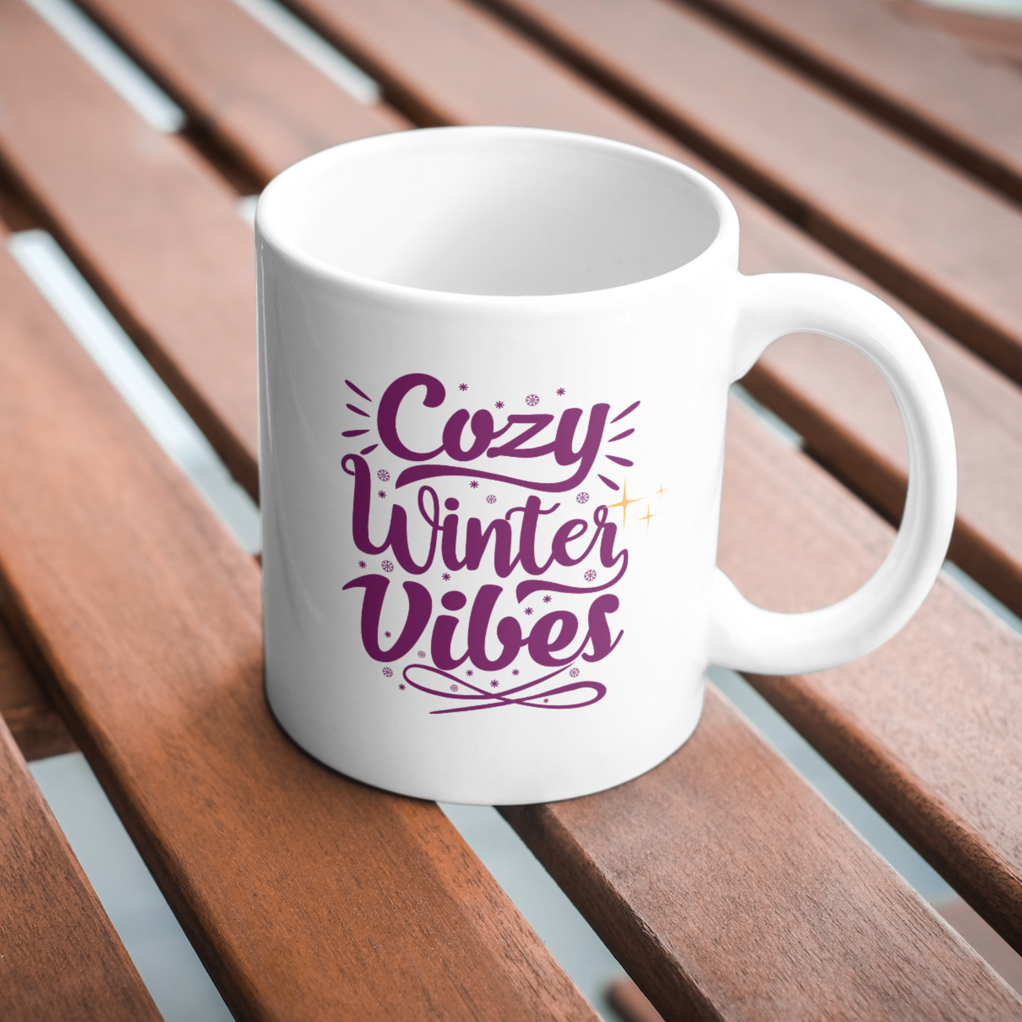 Cozy Winter Vibes Coffee and Tea Ceramic Mug 11oz