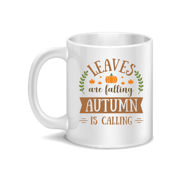 Leaves Are Falling Autumn Is Calling Coffee and Tea Ceramic Mug 11oz