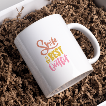 Smile Is The Best Outfit Coffee and Tea Ceramic Mug 11oz