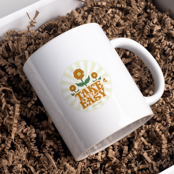 Take It Easy Coffee and Tea Ceramic Mug 11oz