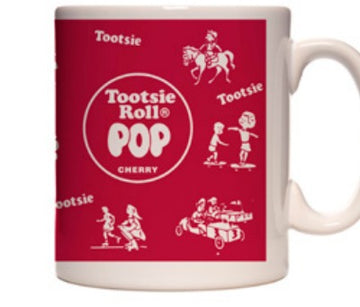 Tootsie Roll Pop Wrapper Red Coffee and Tea Ceramic Mug 11oz