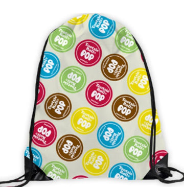 Tootsie Pop Dots Drawstring Bag - White