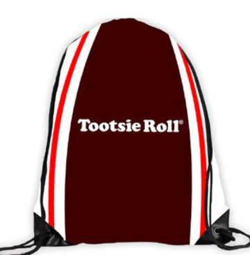 Tootsie Roll Logo Drawstring Bag - Brown