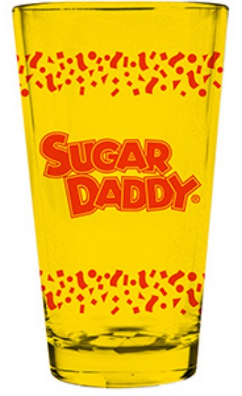 Sugar Daddy 16 oz. Pint Glass - Yellow