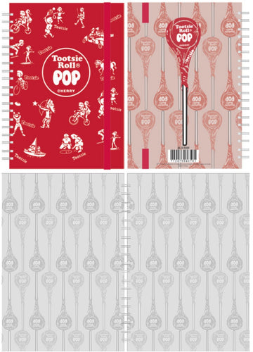 Tootsie Roll Pop Cherry Wrapper A5 120 Page Spiral Journal