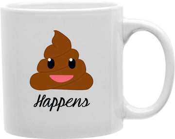 Shit Happens Poop Emoji Coffee and Tea Ceramic Mug 11oz