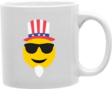 Uncle Sam Emoji Sunglasses Coffee and Tea Ceramic Mug 11oz