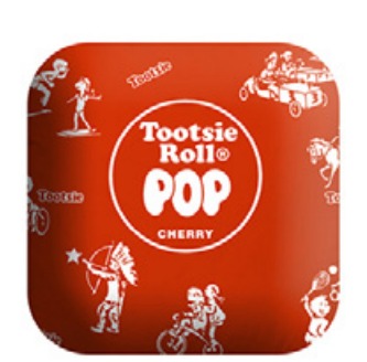 Tootsie Roll Pop Cherry Wrapper 14 in. Large Plush Candy Pillow - Red
