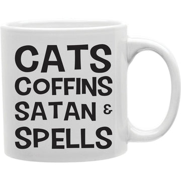 Cats Coffins Satan And Spells Halloween Mug  Coffee and Tea Ceramic  Mug 11oz