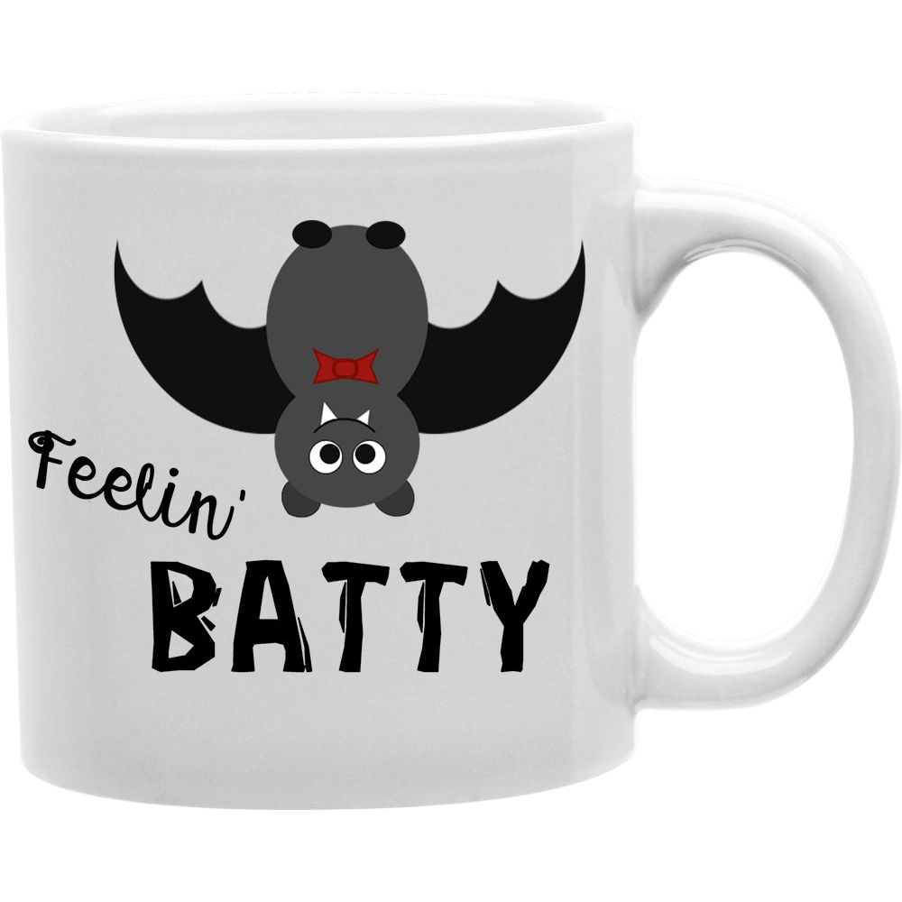 Feelin Batty Halloween Mug  Coffee and Tea Ceramic  Mug 11oz