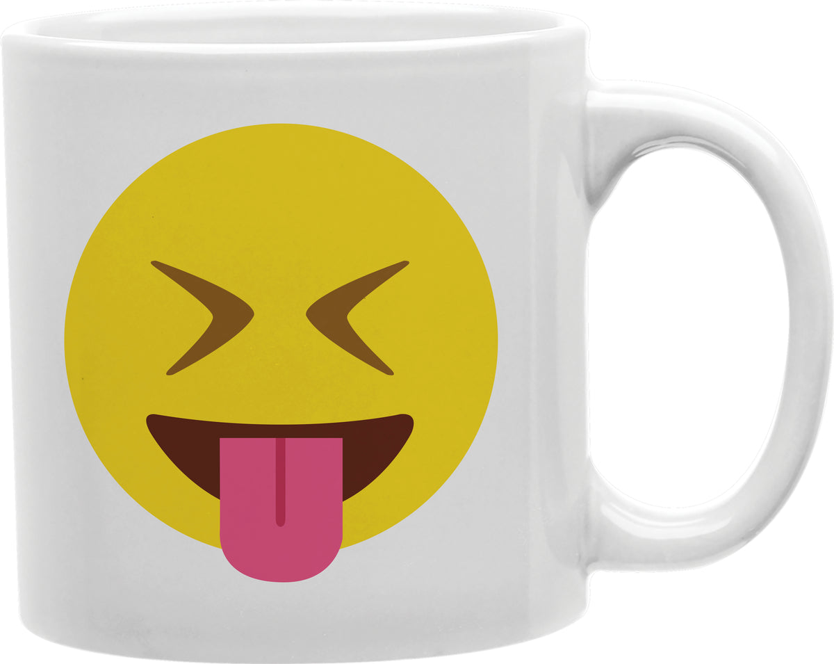 Crazy Face Emoji Tongue Out Coffee and Tea Ceramic Mug 11oz