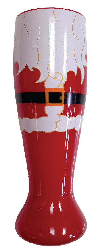 Santa Suit Christmas Pilsner Beer Glass 20 oz. by Everyday Mug