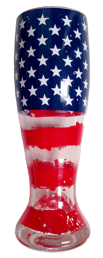 American Flag Patriotic Pilsner Beer Glass 20 oz. by Everyday Mug