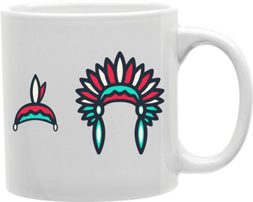 Feather Headdress Emoji Coffee and Tea Ceramic Mug 11oz