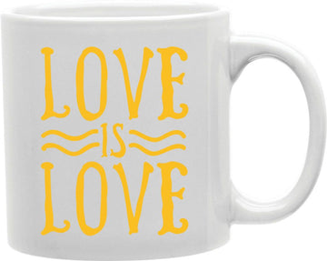 Love Is Love Gold Coffee and Tea Ceramic Mug 11oz