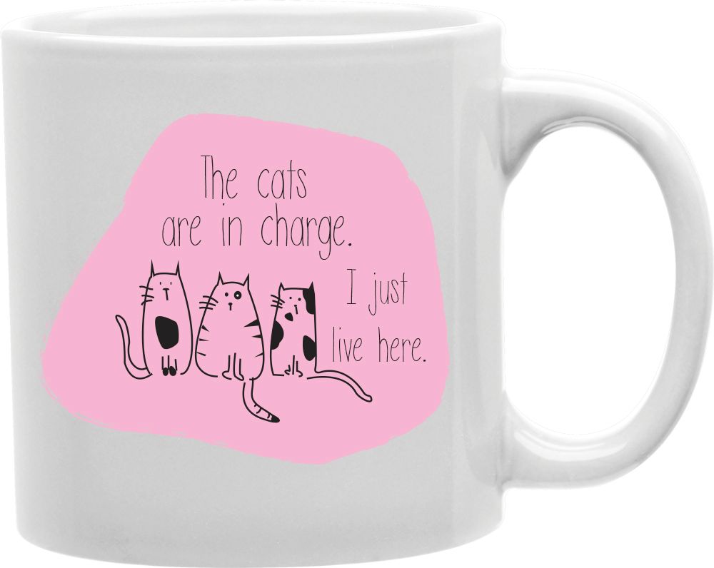 The Cats Are In Charge I Just Live Here Coffee and Tea Ceramic Mug 11oz