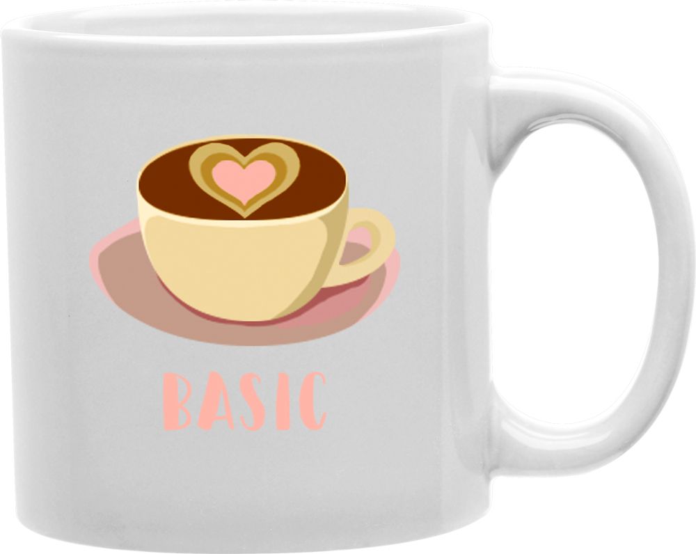 Basic Latte Coffee and Tea Ceramic Mug 11oz