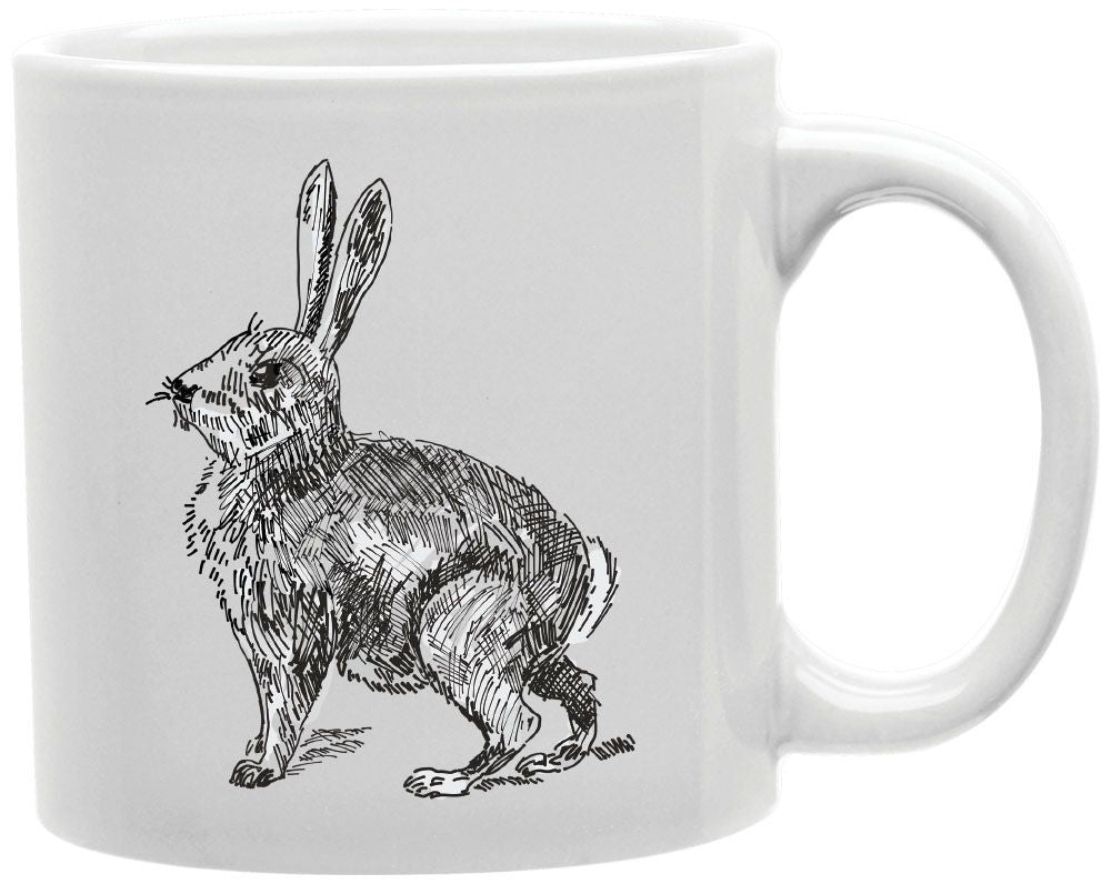 Rabbit Sketch Coffee and Tea Ceramic Mug 11oz