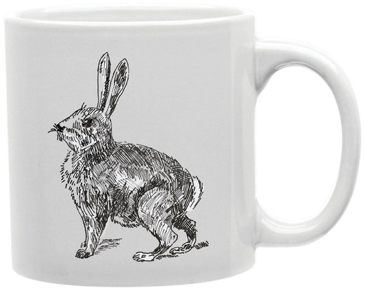 Rabbit Sketch Coffee and Tea Ceramic Mug 11oz