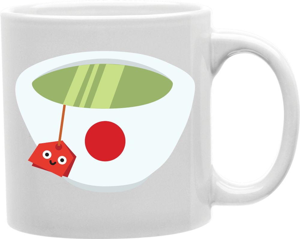 Green Tea Bowl Coffee and Tea Ceramic Mug 11oz