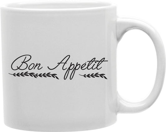 Bon Appetit Script Coffee and Tea Ceramic Mug 11oz
