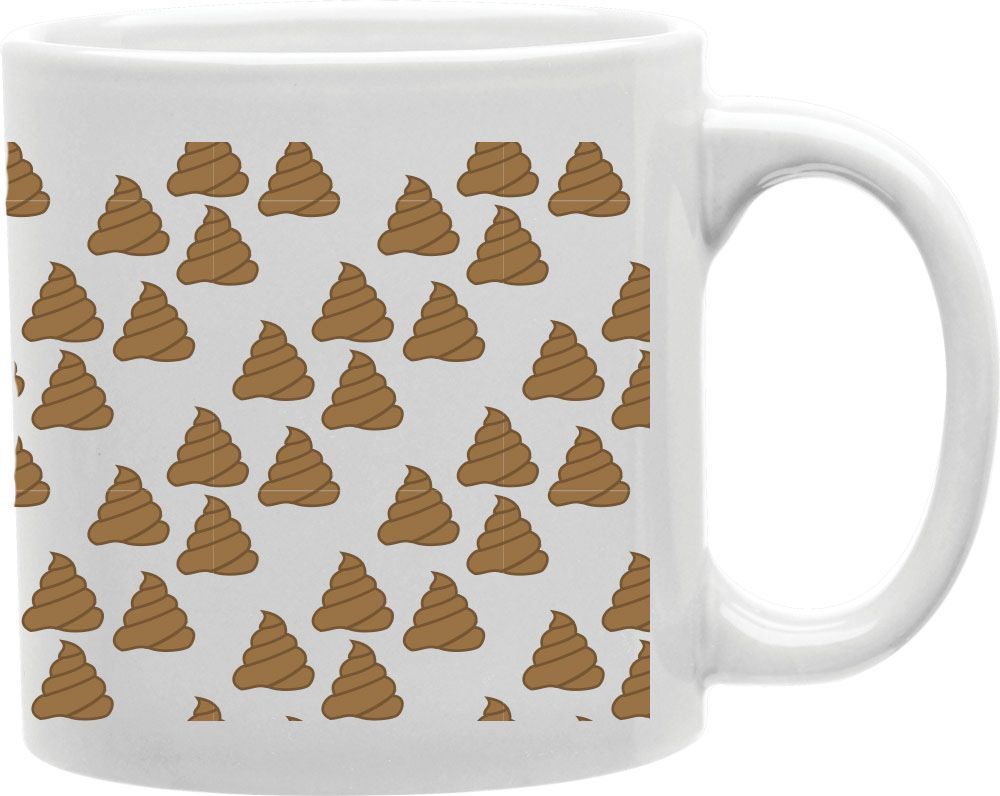 Poop Emoji Pattern Coffee and Tea Ceramic Mug 11oz