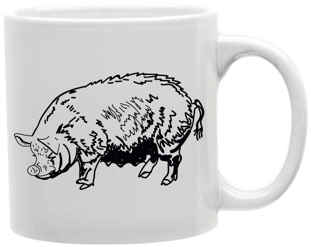 Farm Pig Sketch Coffee and Tea Ceramic Mug 11oz