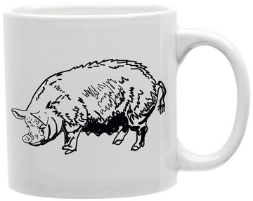 Farm Pig Sketch Coffee and Tea Ceramic Mug 11oz