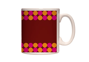 Candy Dots Border Coffee and Tea Ceramic Mug 11oz