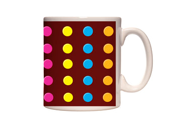 Candy Button Dots Coffee and Tea Ceramic Mug 11oz