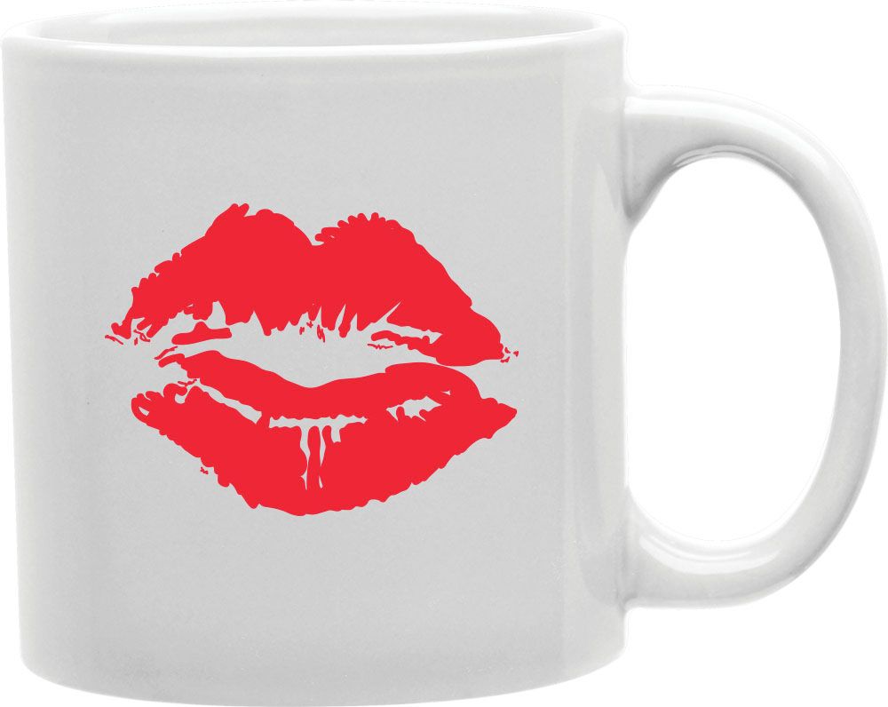 Red Lips Kiss Coffee and Tea Ceramic Mug 11oz