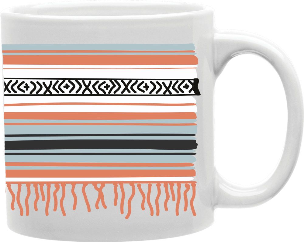Tribal Blanket Stripe Coffee and Tea Ceramic Mug 11oz