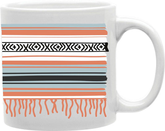 Tribal Blanket Stripe Coffee and Tea Ceramic Mug 11oz