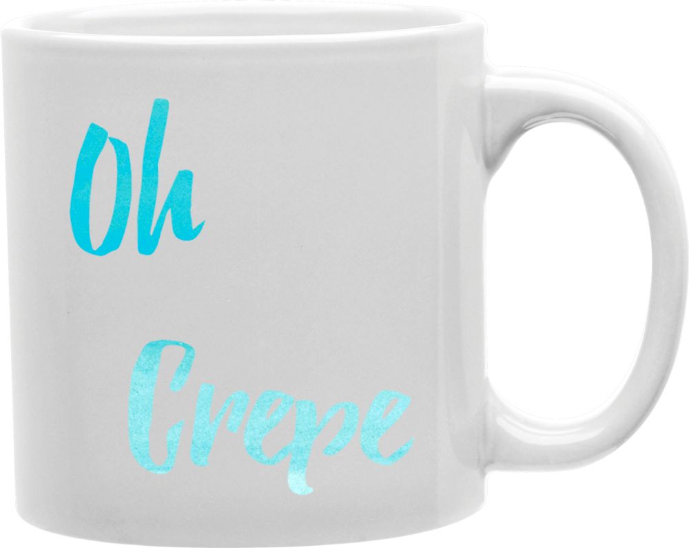 Oh Crepe Blue Coffee and Tea Ceramic Mug 11oz